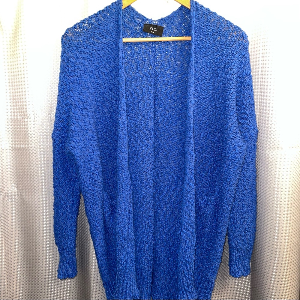 VICI Blue Fluffy Cardigan - Picture 2 of 6